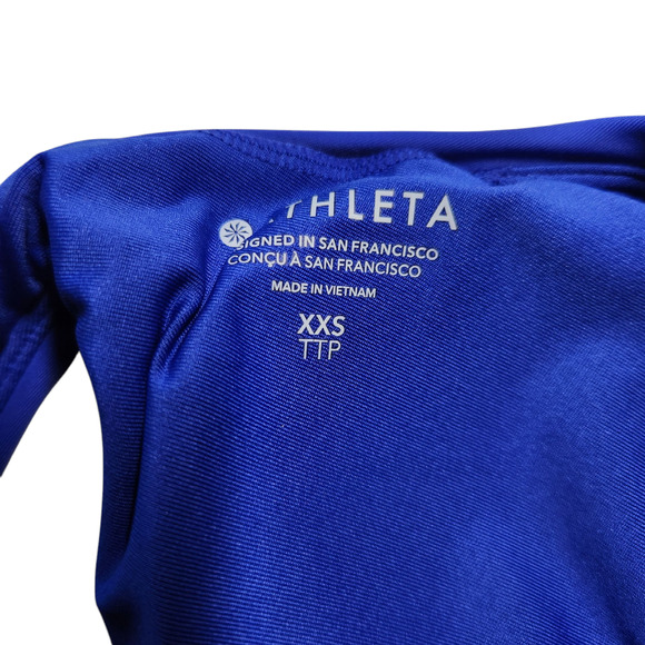 New Athleta Malibu Bikini Top XXS A-C Royal Blue Wireless Swim Top - Picture 3 of 3
